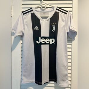Ronaldo Jeep Adidas Climalite Juventus #7 Jersey Youth Large L Short Sleeve